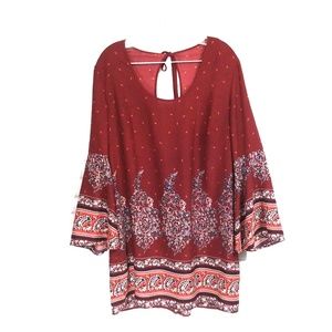 Xhilaration paisley print dress size L